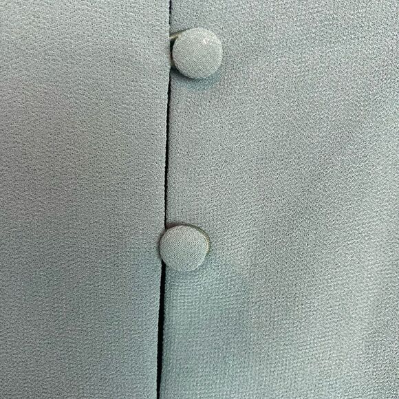 Naked Zebra High Neck Blouse w/peplum and keyhole neckline & back lined - Picture 9 of 13